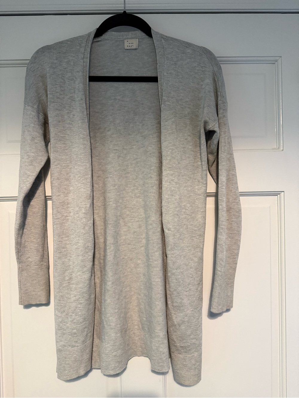 a new day Light Gray Open-Front Knit Cardigan
